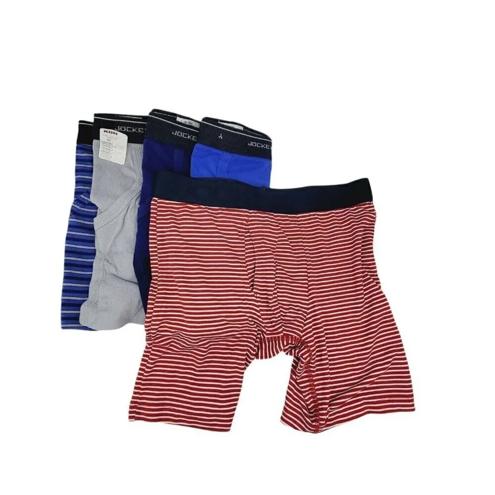 Mens Jockey Sm Underwear 4 Low Rise Briefs 1 Bonus Boxer Brief New W/O Package